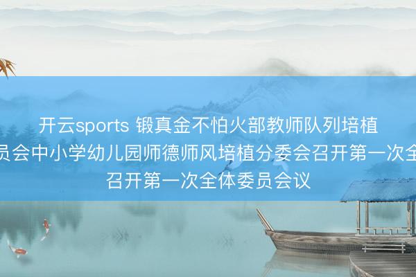 开云sports 锻真金不怕火部教师队列培植群众提醒委员会中小学幼儿园师德师风培植分委会召开第一次全体委员会议