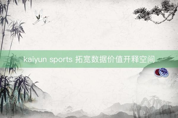 kaiyun sports 拓宽数据价值开释空间