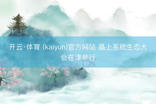 开云·体育 (kaiyun)官方网站 晶上系统生态大会在津举行