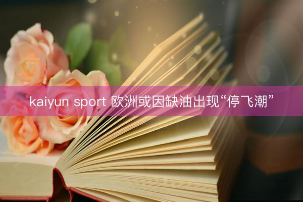 kaiyun sport 欧洲或因缺油出现“停飞潮”